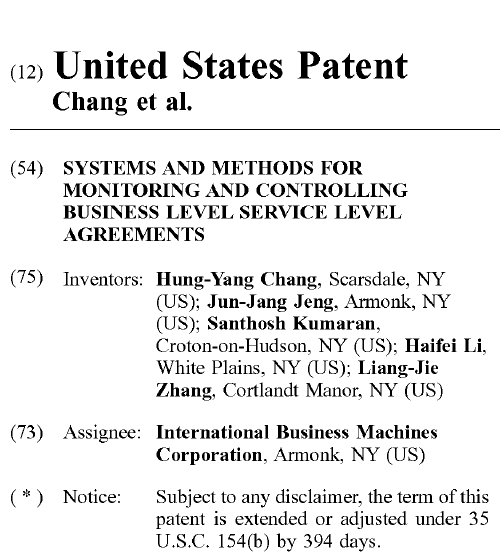 Top of the first page of US 7,313,533 B2, including the inventors